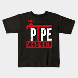 Pipe Whisperer Plumber Plumbing Funny Distressed Style Kids T-Shirt